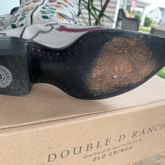 Double D Ranch, Old Gringo Bandit boot. Size 7, white vesuvio (goat) - Picture 8 of 8